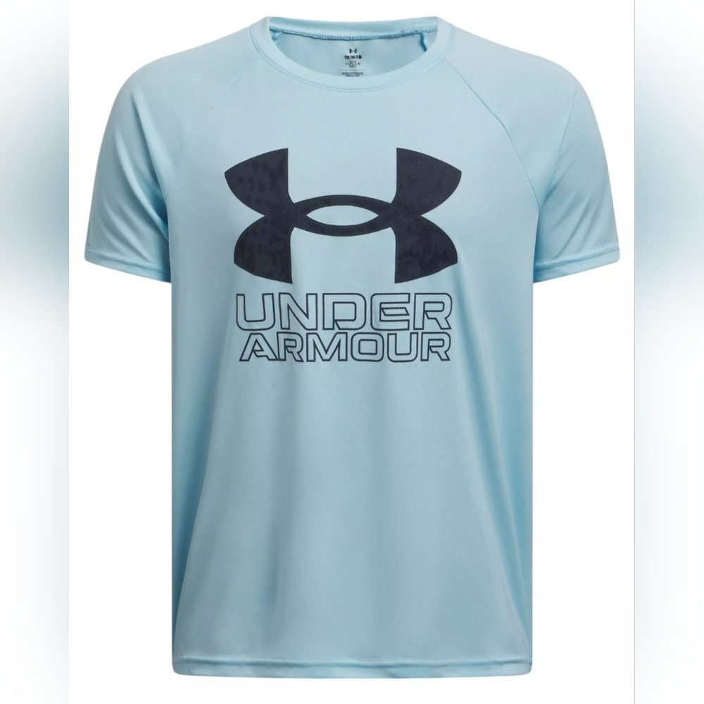 NWT Under Armour Trch Hybrid Print Short Sleeve Shirt, Boys XL - Picture 1 of 2